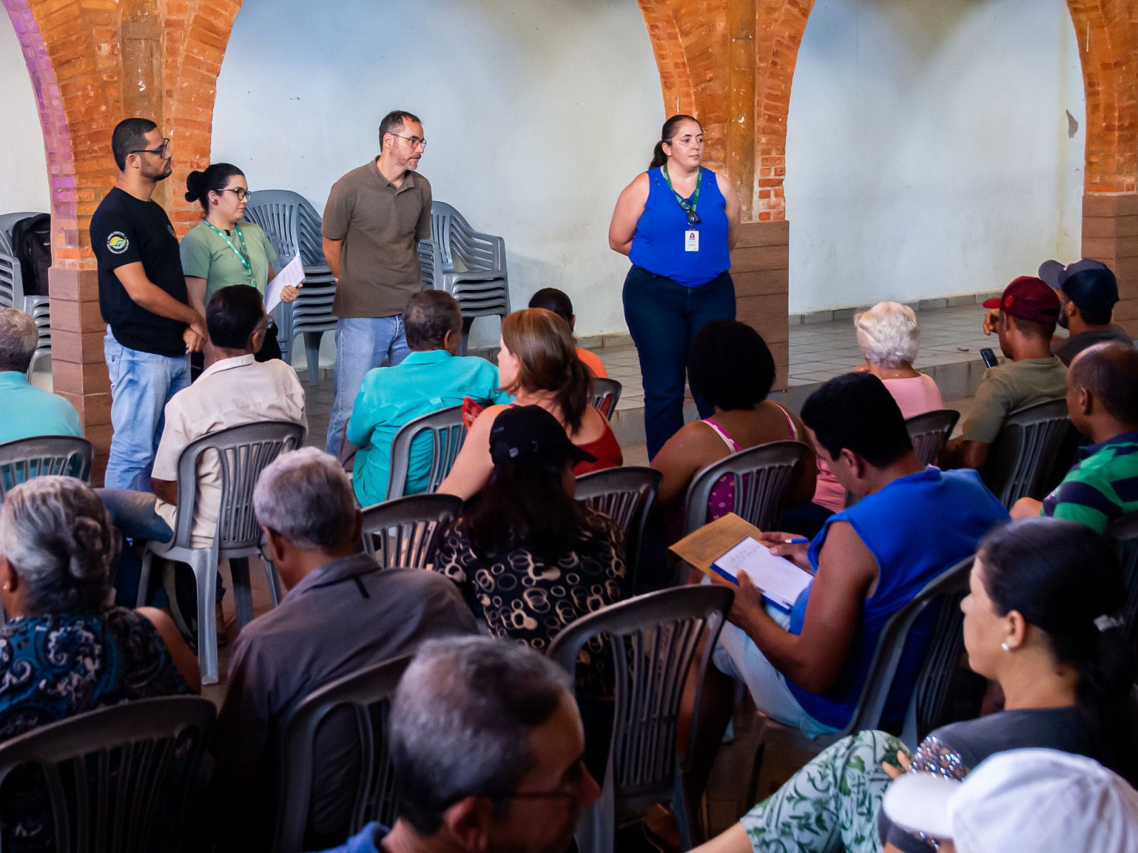 A convite da Emater- Centro Rosa Fortini acompanha reunião com agricultores familiares - em Santa Cruz do Escalvado. Foto: PH Reinaux / ATI Rosa Fortini