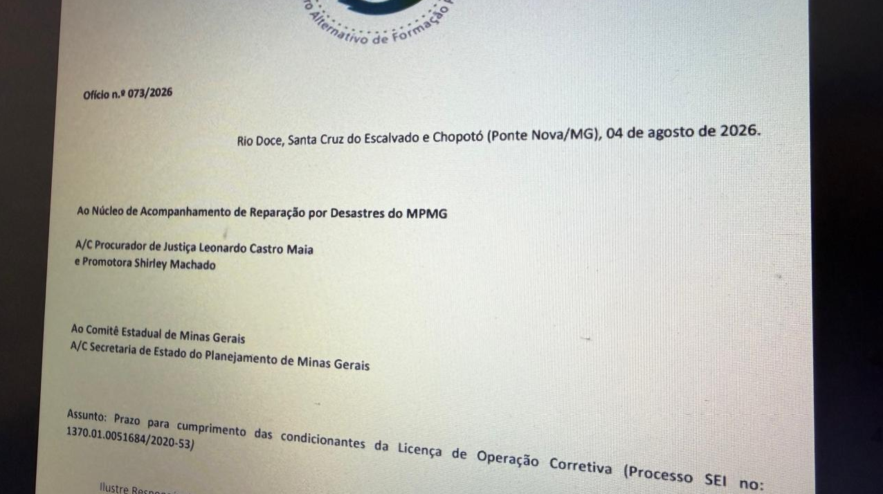 Centro Rosa Fortini cobra respostas sobre obras, rejeitos e PASEA