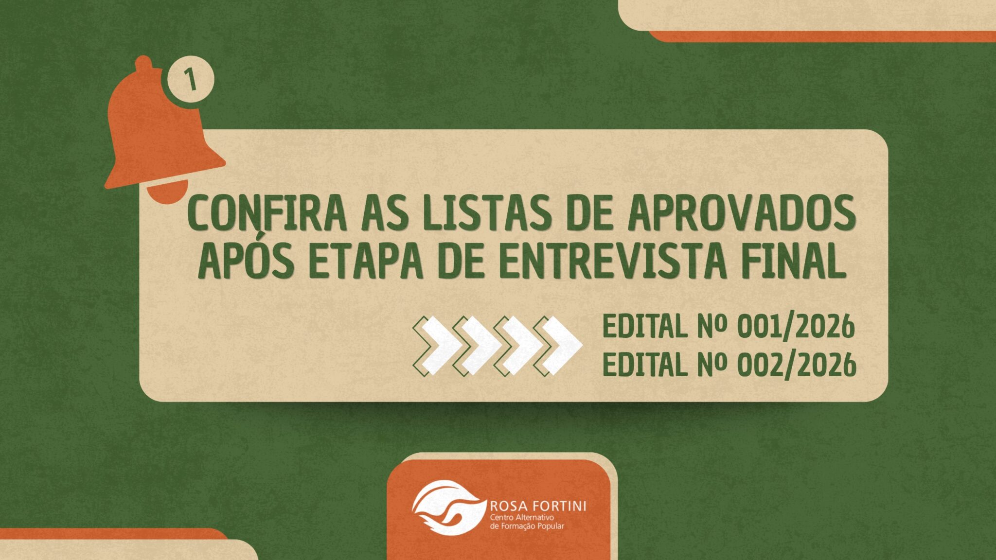 Confira as listas de aprovados referente aos editais de contratação de profissionais após etapa de entrevista final